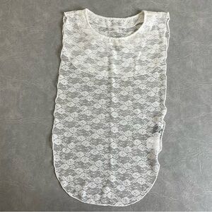 Versatile Ivory Stretch Lace Scoop Neck False Collar/Dickie/Collar Insert
